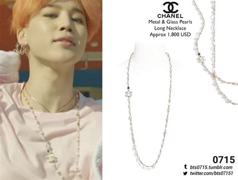 black chanel necklace jimin|chanel long necklaces for sale.